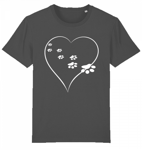 Organic T-Shirt „Hund durchs Herz“