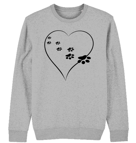 Organic Sweatshirt „Hund durchs Herz“