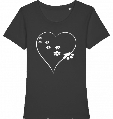 Organic Woman T-Shirt „Hund durchs Herz“